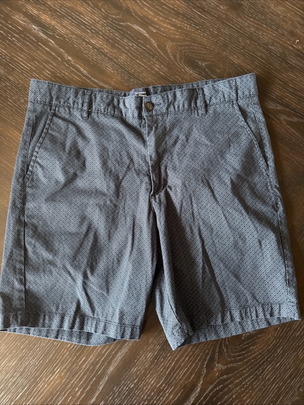 Ben Sherman Navy geographic regular fit Patterned Flat Front Men's Shorts 36w